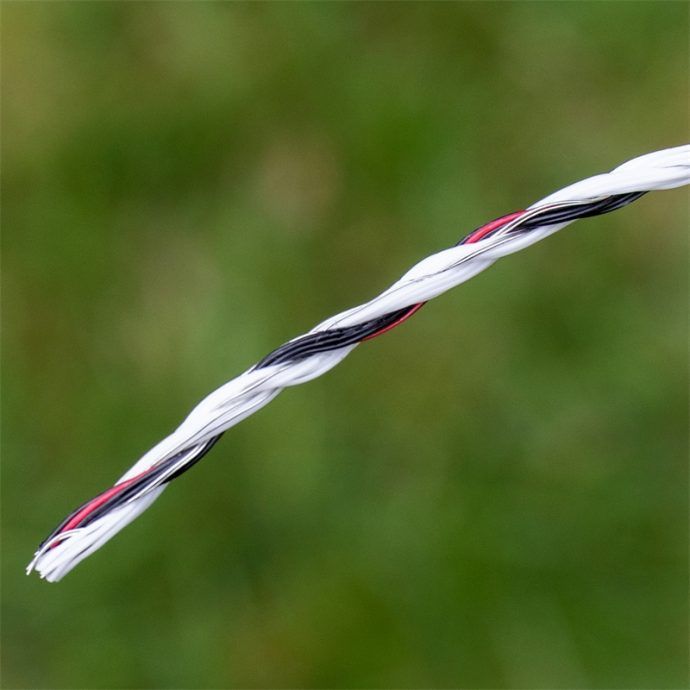 Rola fir gard electric capre 3 mm alb negru 0 .1ohm