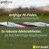 Rola fir gard electric gaini 3 mm alb negru 0 .1ohm