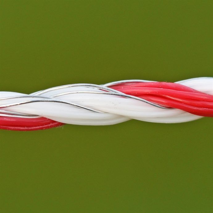 Rola fir gard electric gaini 3 mm alb rosu 0 .1ohm
