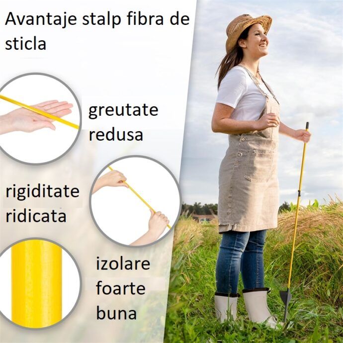 Stalp oval fibra sticla capre